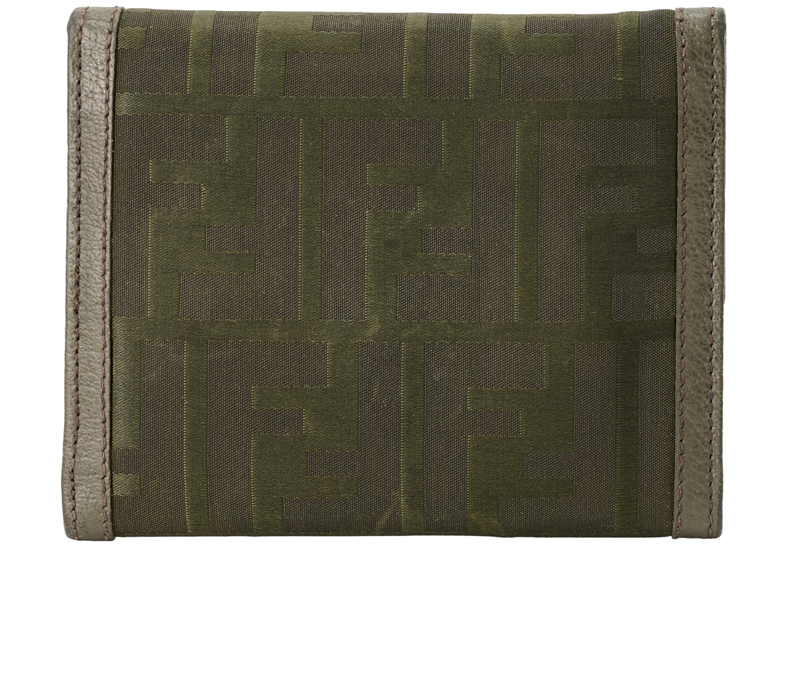 Fendi FF Wallet, &pound;110, Accessories, Green, Canvas, Back view